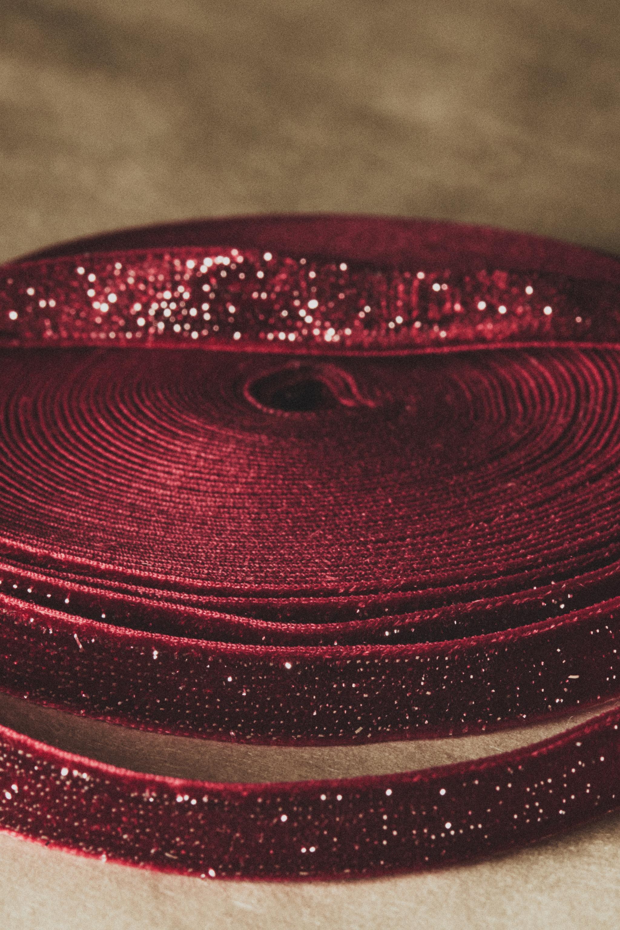 SHINY VELVET CHRISTMAS GIFT WRAPPING RIBBON
